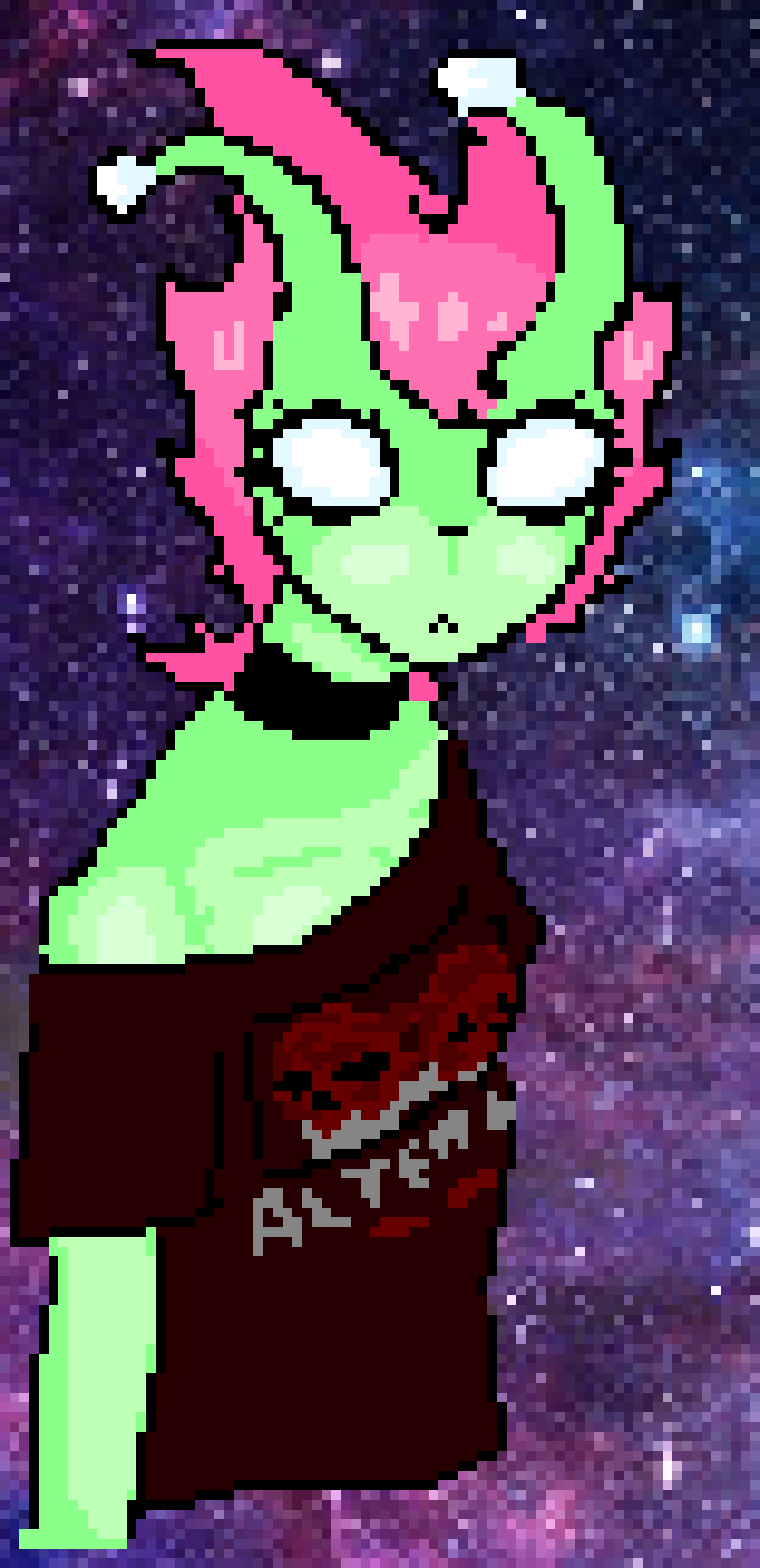 [050127] Bee with the funny space background import and fine Alter Bridge What Lies Within tour tee