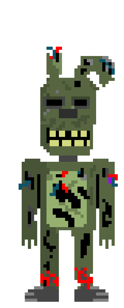 dodges the blast and sends phantom freddy to fight him off)