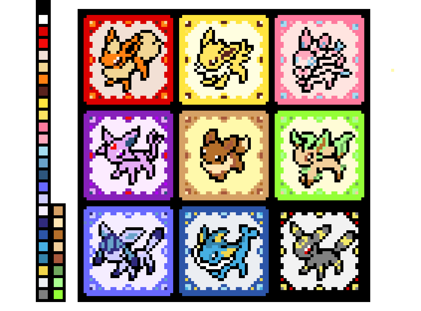 [a10604] Eeveelution tiles