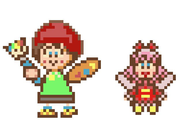 [532429] Adeleine & Ribbon (Kirby's Dream Land 3) 