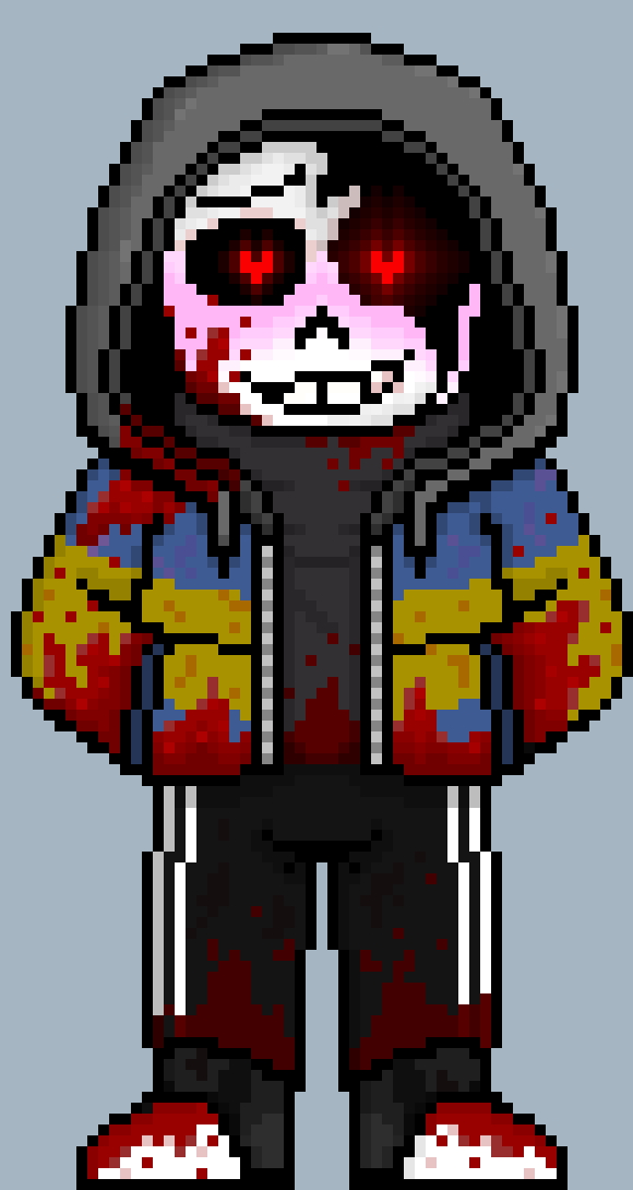 [752b4c] {[OFFLINE] Boarder: Crazy For You (Final Stage)} After completely snapping and going insane, mostly from the voices, partially from the inside of his skull being exposed, he started changing. He started killing, and...As disgusting as it is, he ate the people he killed. Even if they too were skeletons. He always carries a knife on him, and the bandages were ripped off in a fight. His motivation is to protect and avenge Chris, even if he himself gets hurt. It wouldn`t matter anyways, he says "Whatever kills me only makes me feel alive", and enjoys the pain given to him, his attacks and moves only getting harder as the fight draws out. In a game style, he stalks Chris until Chris is alone and noone is around, and then chases after him. His goal is to capture Chris and protect them...By holding them hostage forever. If you would get a GAME OVER by Boarder, you would be tied in a chair in a dark room with one light, and Boarder would step out of the shadows with his knife, chuckle, and rai