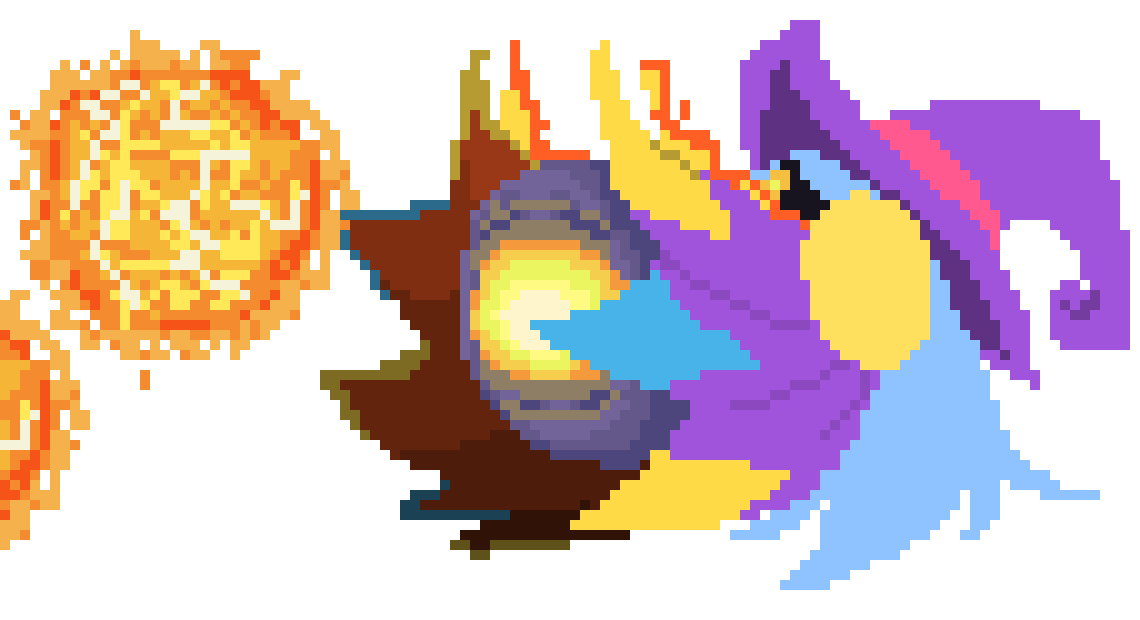 [777455] Hehehe-! Tiring isn't a proper term for this-- Exciting is what I'd call it-!! *She would be hit by more of the attacks the Mages would throw out, however Drawcia would begin to make spikes appear all over the place and began to throw out large barages of blasts. It began to become very clear Drawcia was falling apart again as she would begin to start dripping paint.*