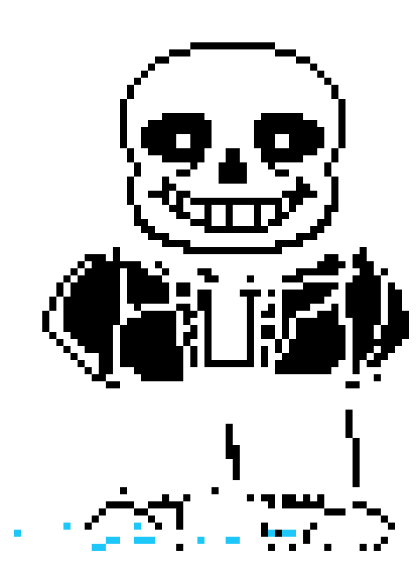 Undertale Sans Battle Sprite with Colored Sprite.