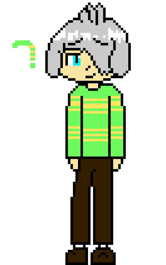 Pixel art Maker: Vibrant Worlds; Akira Adachi/Colorverse (role: Asriel; resemblance: Human Azzy)