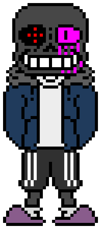 [d6b045] Fear Sans: Just calm down... I am not your enemy BUT YOU ARE CAUSING DAMAGE!!! *Fear Blasters were everywhere* 
