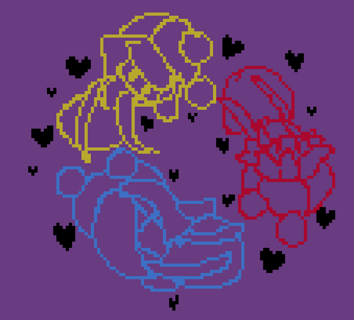 [1d969f] *Flamberge, Fransica, and Zan attempted to create the friend circle to attack anything that would grab at them*