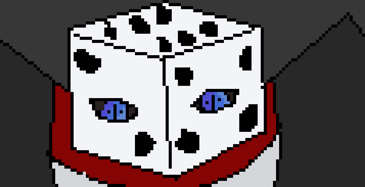 [6942af] When i have the time, ill probably put more effort into drawing a dicemaster sprite, since im deciding i finally wanna work on him. Zealot? I don't know what you're talking about!