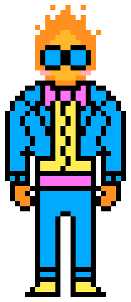 Underswap or Storyswap Grillby Overworld Sprite