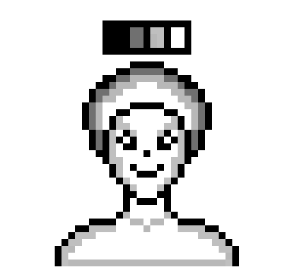 [05bc77] David Pixel Art Gray