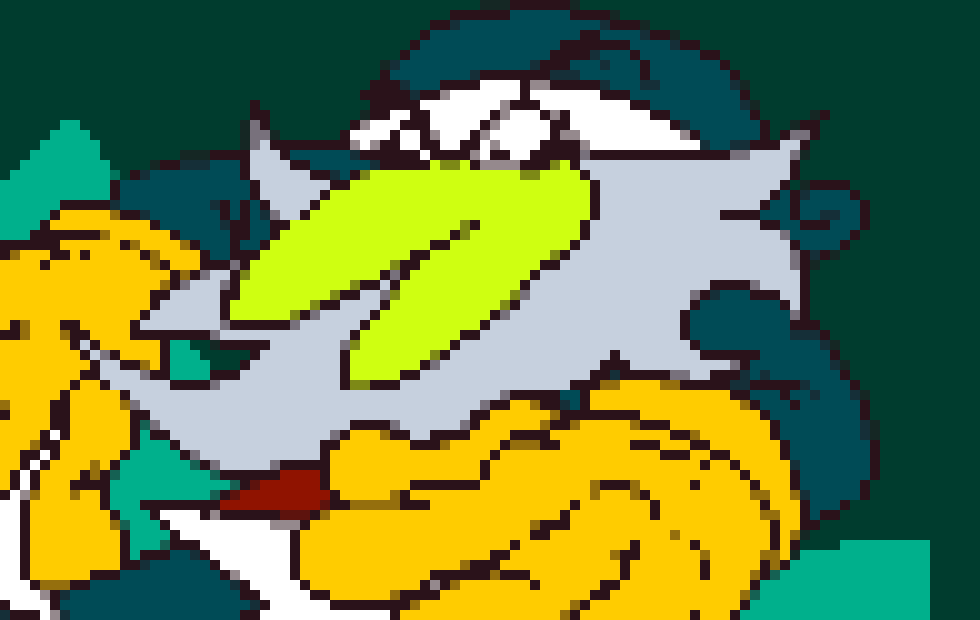 [4359d5] this is turning out very good but like it's traditional and also i don't know how to draw the left arm without fucking up the parts of the drawing i like so i might just. hmmmm