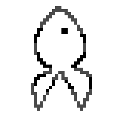 [10b9ab] Fish Outline Template