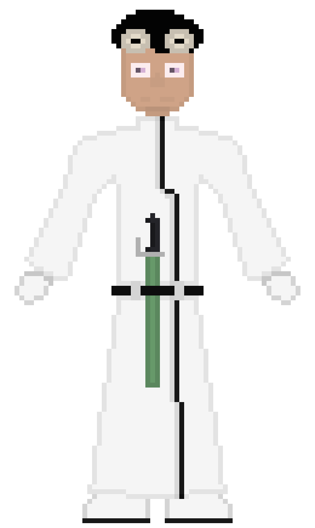 [75bb12] *Beside Zen, a Garganta opens up, as a man in white steps out.* Ah...Such nice weather!