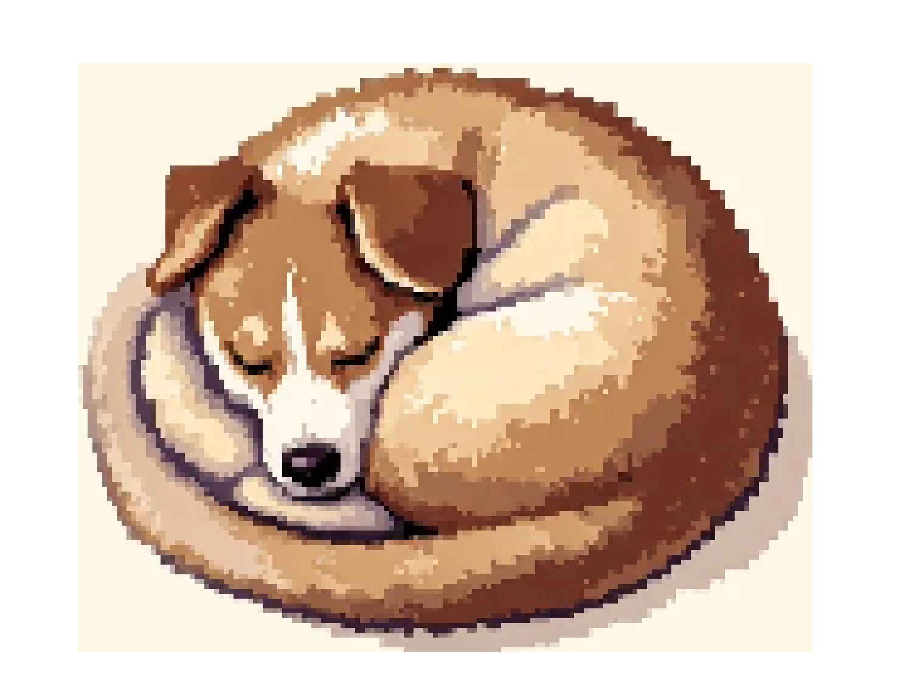 [016387] rolled up dog