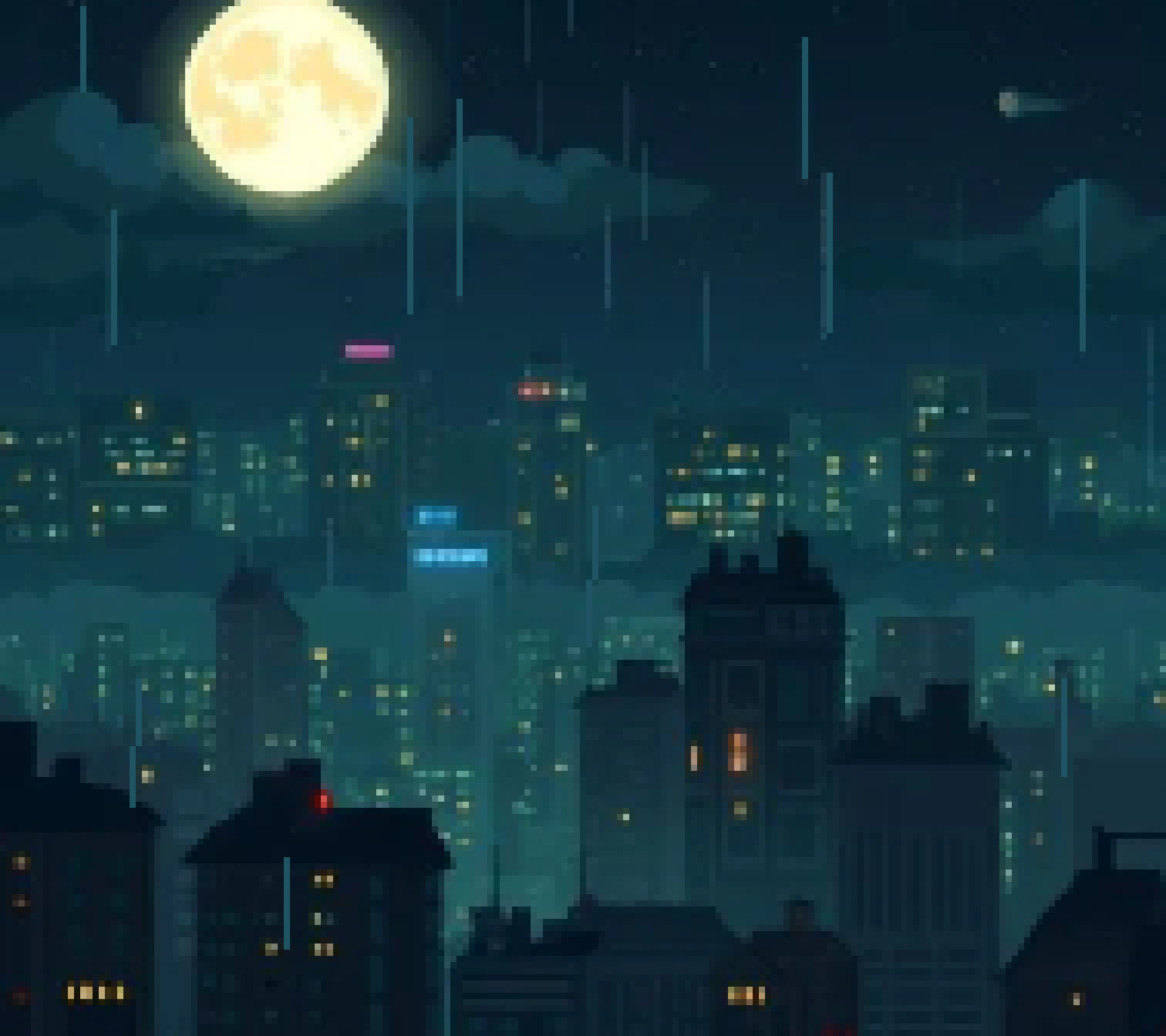 [649a5a] sauce city at night