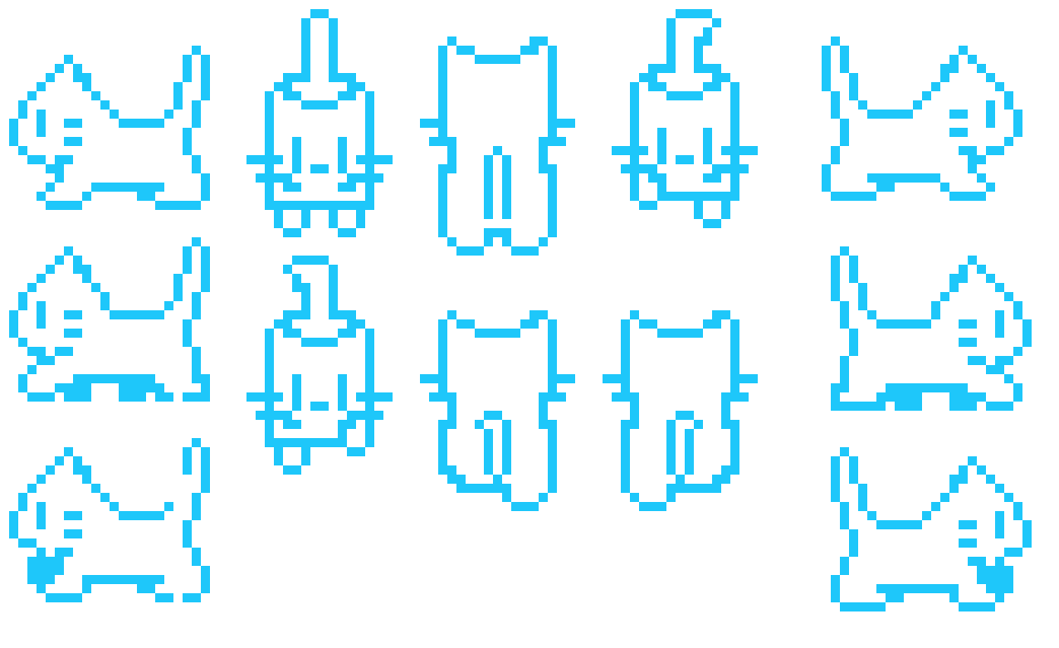 Video Game sprites (walking & standing)