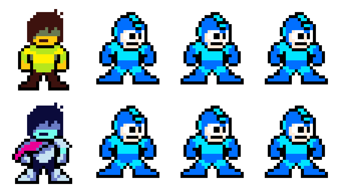 [17dcd7] Deltarune characters in the Megaman sprite style (work in progress)
