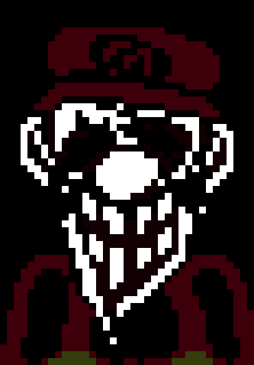 *he doesn't flinch as he grabs 404s skull and puts a crack in it, throwing him into the floor and punching his head in*