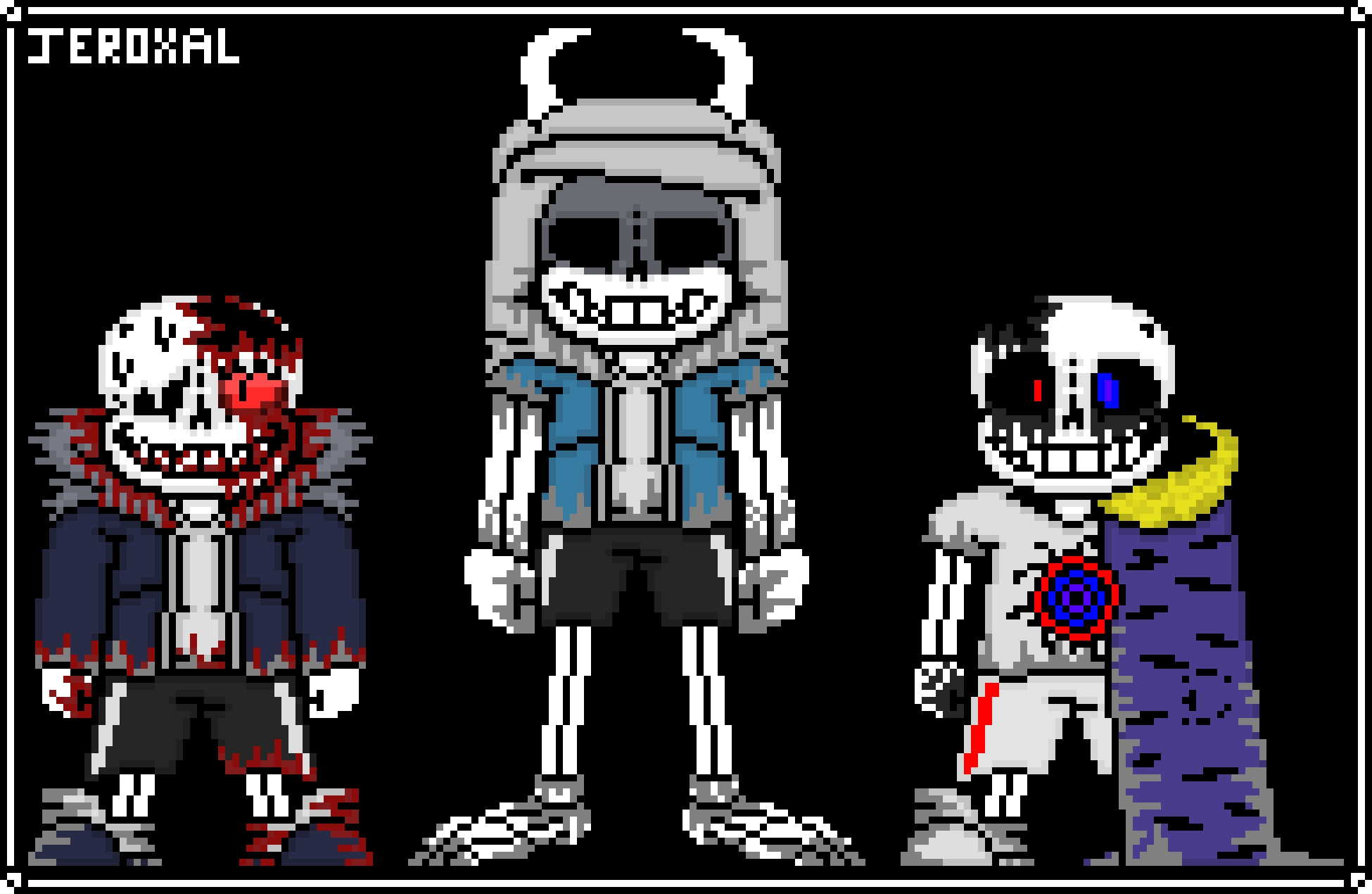 [57dac4] the purpose of my Dust! Murder Time Trio is to have variety, one has their hood up, one has their hood down, one doesnt even have their hood on, most other takes all have hoods on and up, so i added variety to mine, though i cant find a unique InsanityDust, could you make a take Helix?  