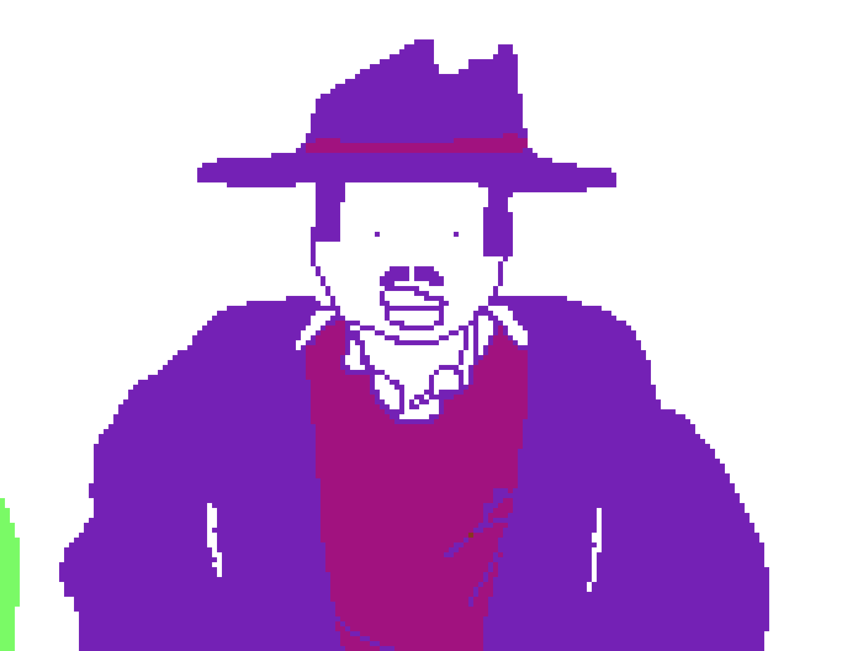 He takes a bugle, and CRUSHES it