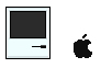 [c0232a] Macintosh and Apple logo Pixel