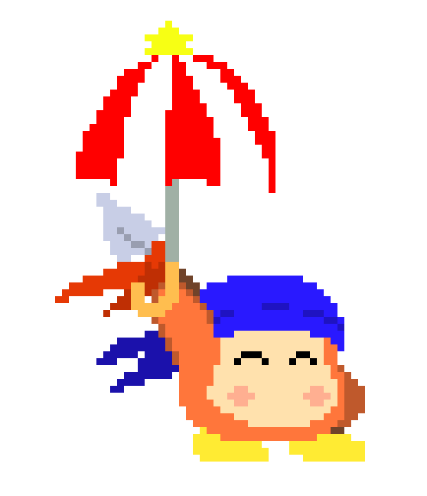 [777455] *He took out the parasol, still... unknowing where he keeps it at-* Here! *He then handed it to Marker*