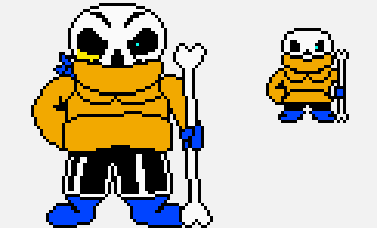 my fanmade underswap sans sprite distrust(isaac)