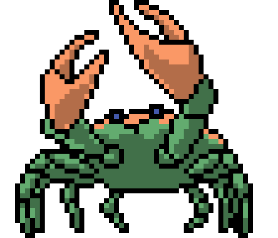 *claw clap/snap* (which one does a crab do?)