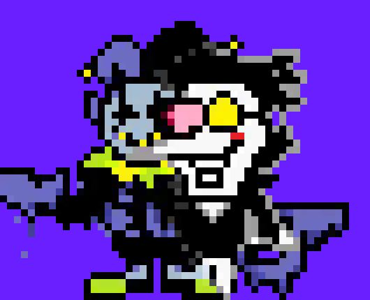 Spamton NEO-*Jevil appeared then amalgamated with Spamton*[WAIT WWHY ARE  WE DOING TH-.......!?!?!]]]Silly puppet its to combat THA-.......!