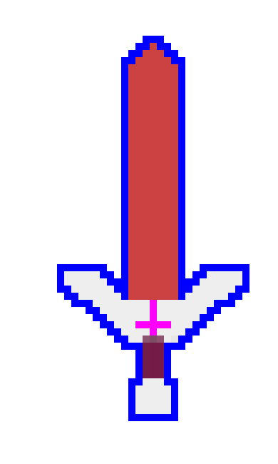 Space Sword blue outline