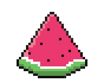 [854455] Pixel Art Watermelon