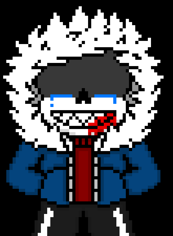 [b63bdb] *goes limp as blood runs from his mouth and back*