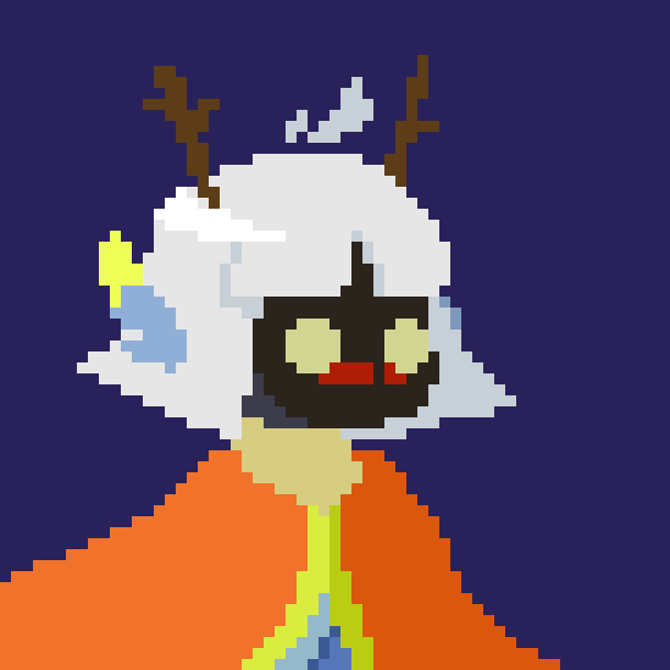 [777455] *Both Urotsuki and Ribbon would enter his house and both looked at him.*