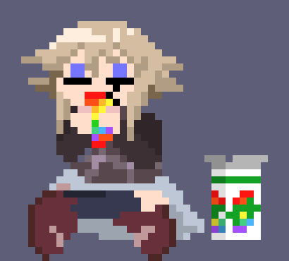 [777455] wow you got it! Here you go! *Gives a Fruit Roll-up to Marker*