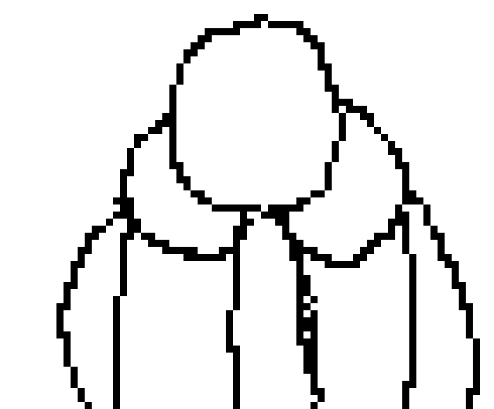 the outline sans walked and looks for somebody *