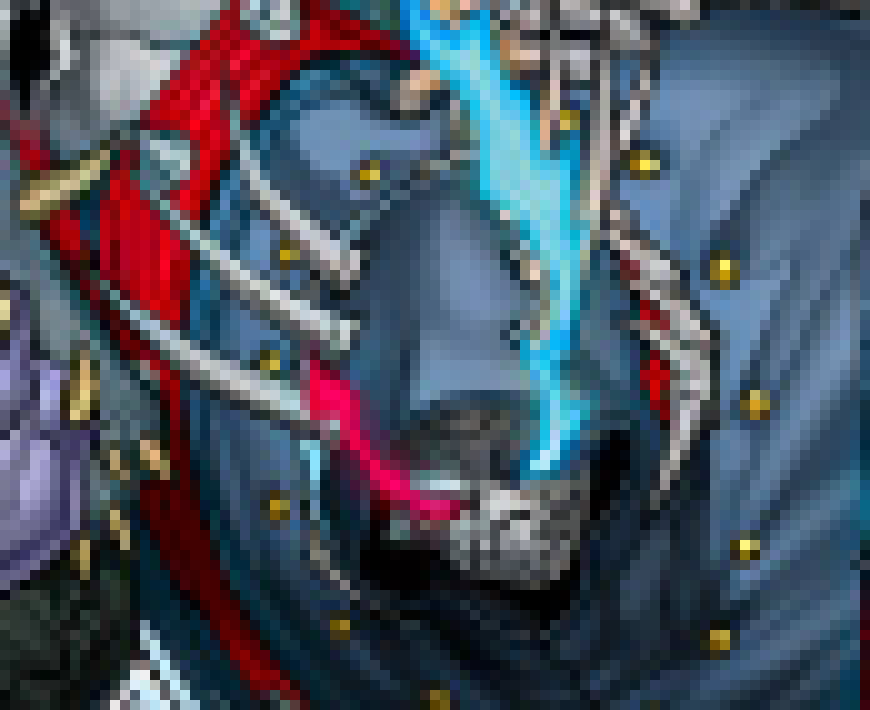 [2a5b2b] *The creature seemed almost unfazed, quickly slapping the hedgehog away. It then lifts the fox-like creature up to it's face.*