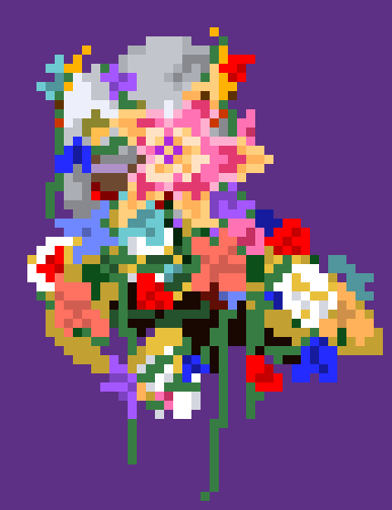 [777455] H-hey---! *As it rained, the flowers on him overgrow and completely made him stuck in place as they would basically bind around him.*