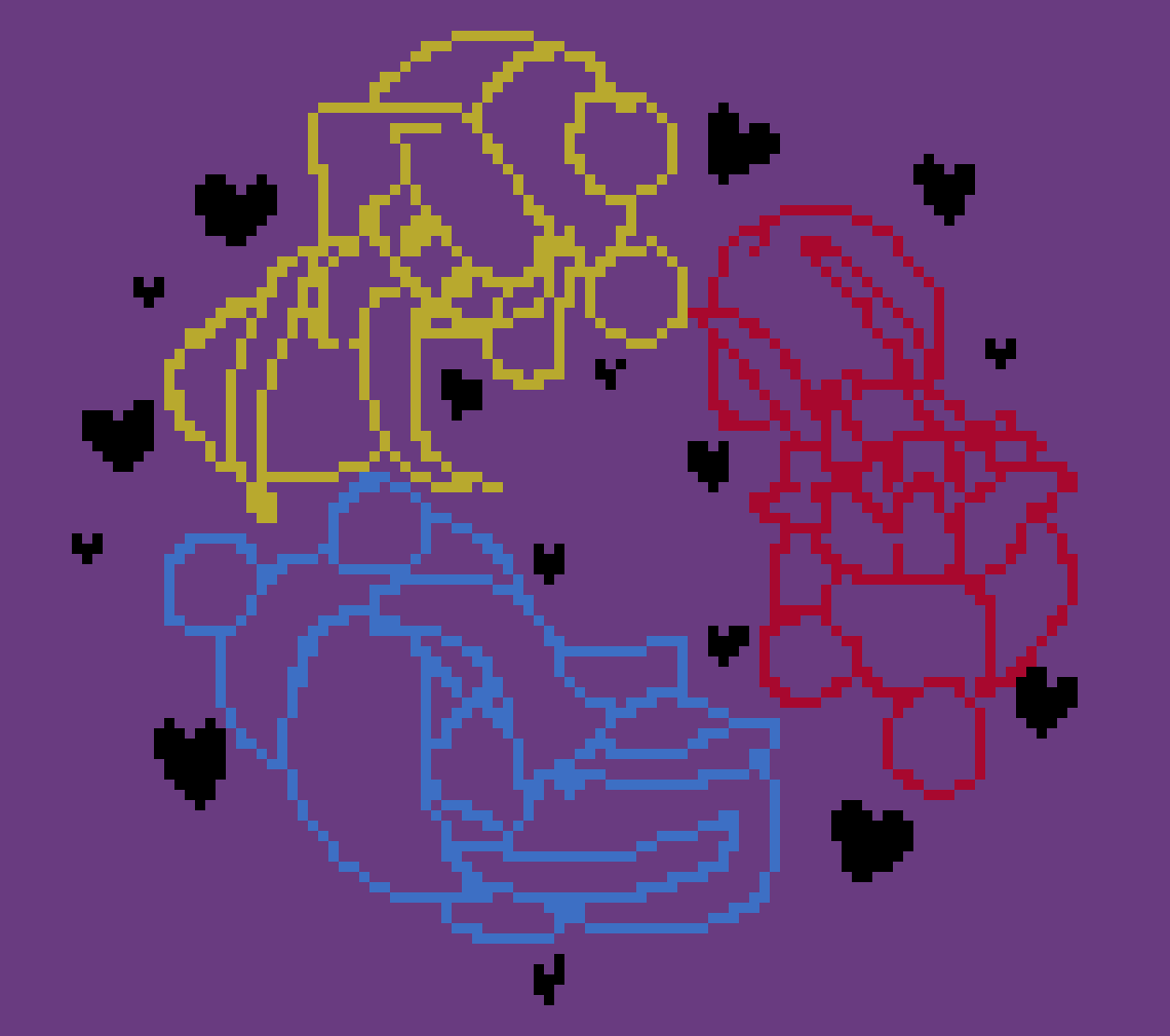 [b48161] *due to it being a good while, the mage sisters were able to perform the friend circle once more and tried to attack the odd fake drawing*