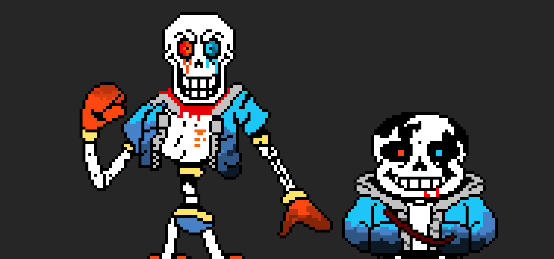 Disbelief Papyrus Phase 3 Battle Sprite. (With Sans)