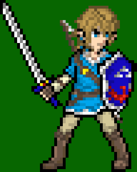 -clashes his sword with her weapon- -Link (cleetus)