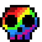 rainbow skull
