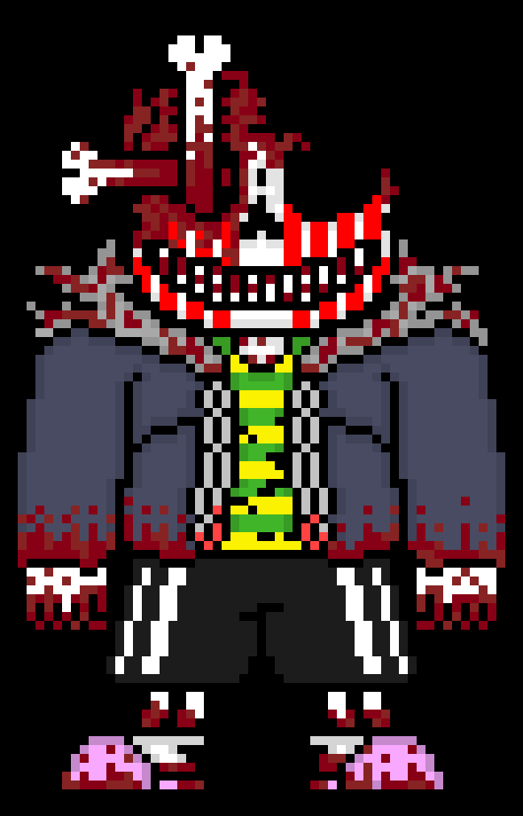 [e8cb42] soo now it looks like on the right he got blasted and on the left he got shot by two bones (obviously spinverse caused all of that)