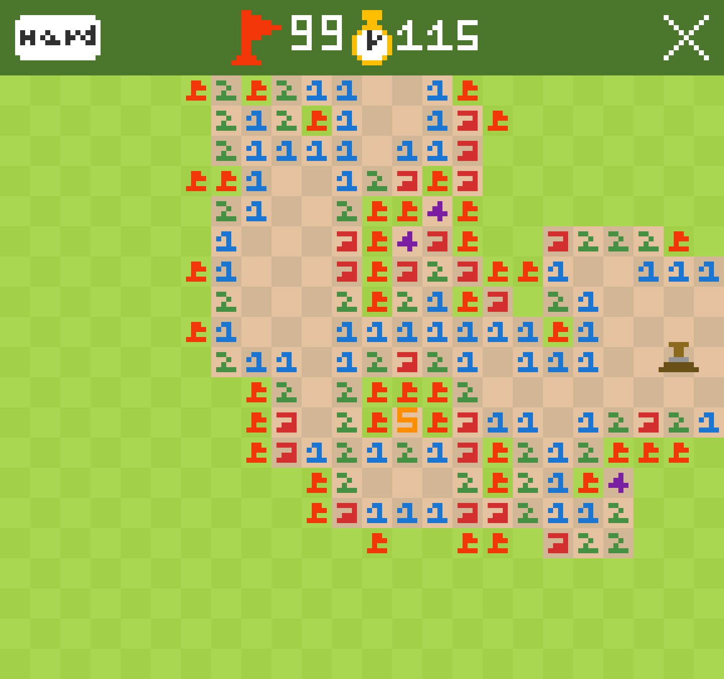 [c29aad] minesweeper save #5 gird+GUI+numbers+flagging+shovel
