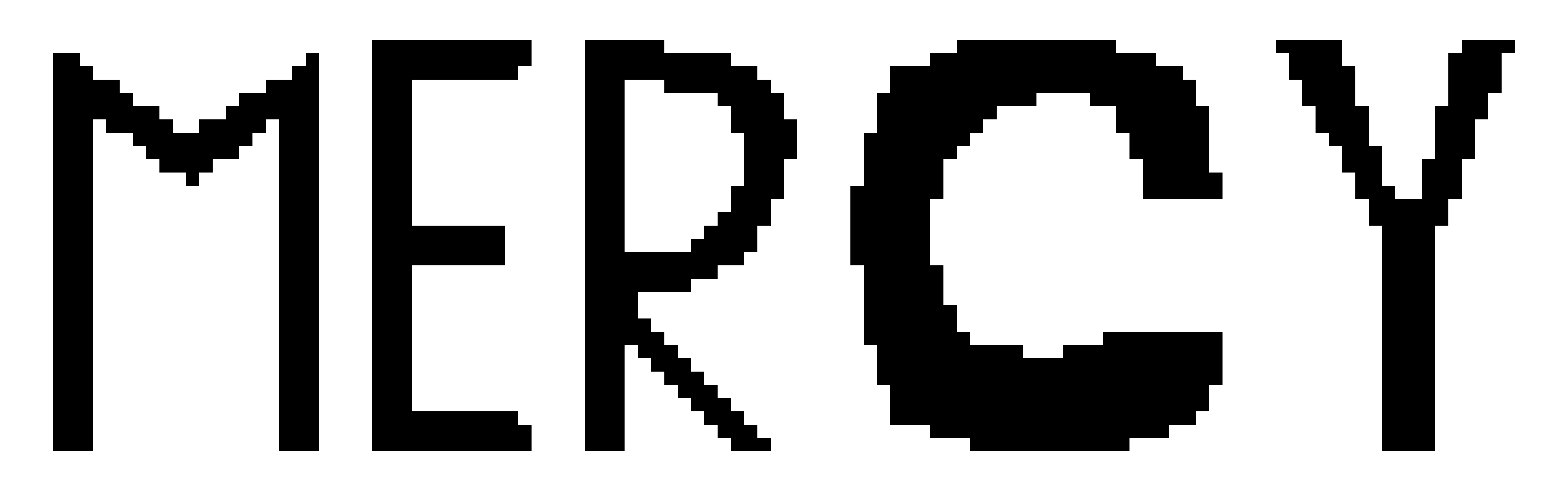 [2bee2d] word "MERCY" in pixels