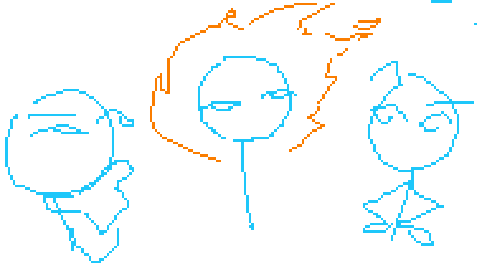 [44dd83] "hmmm..." "i think... i think he's on fire..." "iunno. hey man are you on fire?" "idk" 