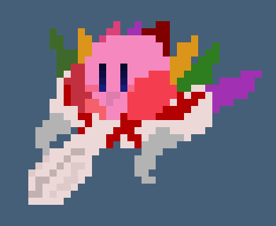 [d6f3f5] *a few seconds later, and kirby came zooming through the sky right towards them, stopping right by them on the ground*