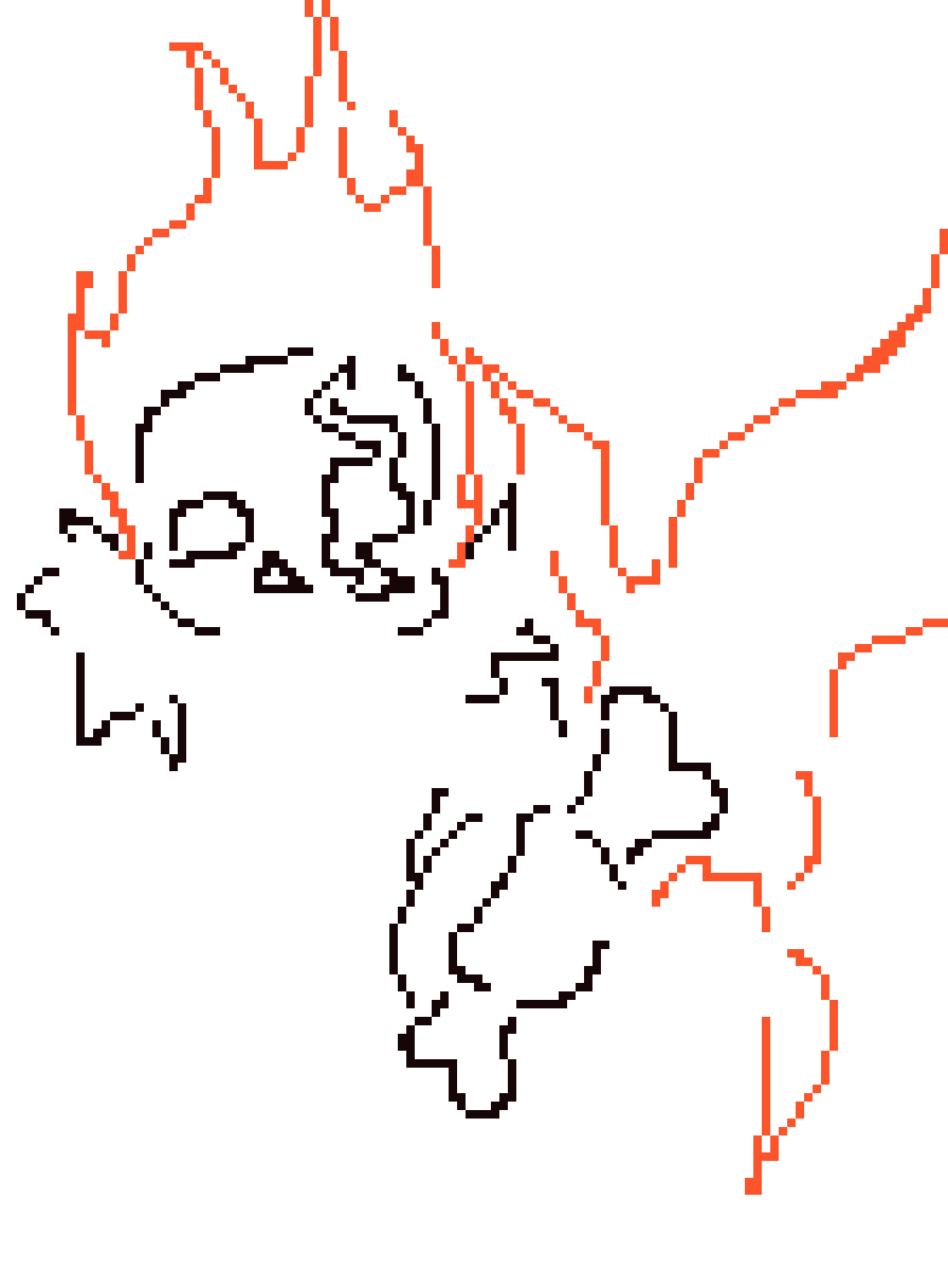 [d9c550] This drawing first started when john talked about a fire bone sword so i wanted to draw hardtale john with one, there was no plan to color it when it started out but i wouldve had an easier time if I did it with that in mind