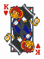 [907583] Brass Comm King of Hearts Contrast Presentable