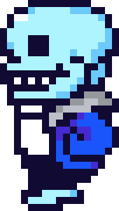 [31b34d] *Name's Dark Sans. Dark Sans the Dark Skeleton. I'm guessing you're the Lightners the weird guy was yapping about, huh?