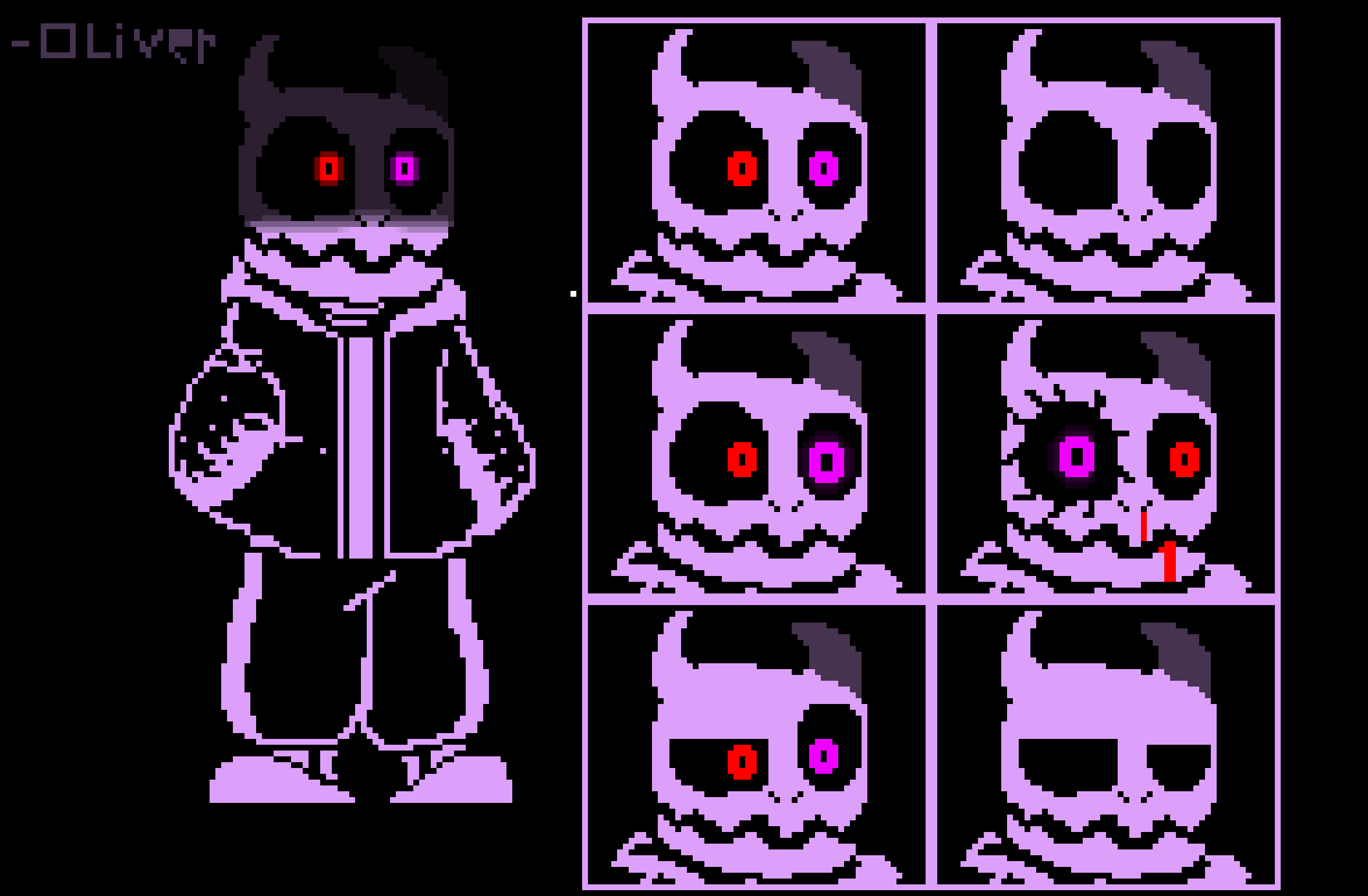 Whoever is doing this, stop fixing my sprites, it makes me look bad. - Oli