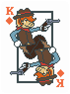 [907583] Brass Comm King of Spades Standard Presentable